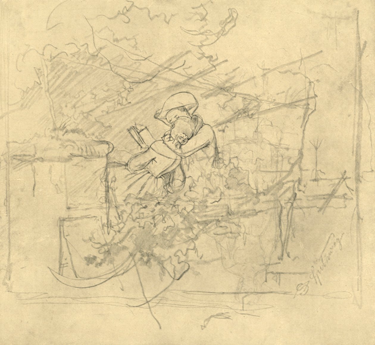Lektüre, Mitte bis Ende 19. Jahrhundert von Carl Spitzweg