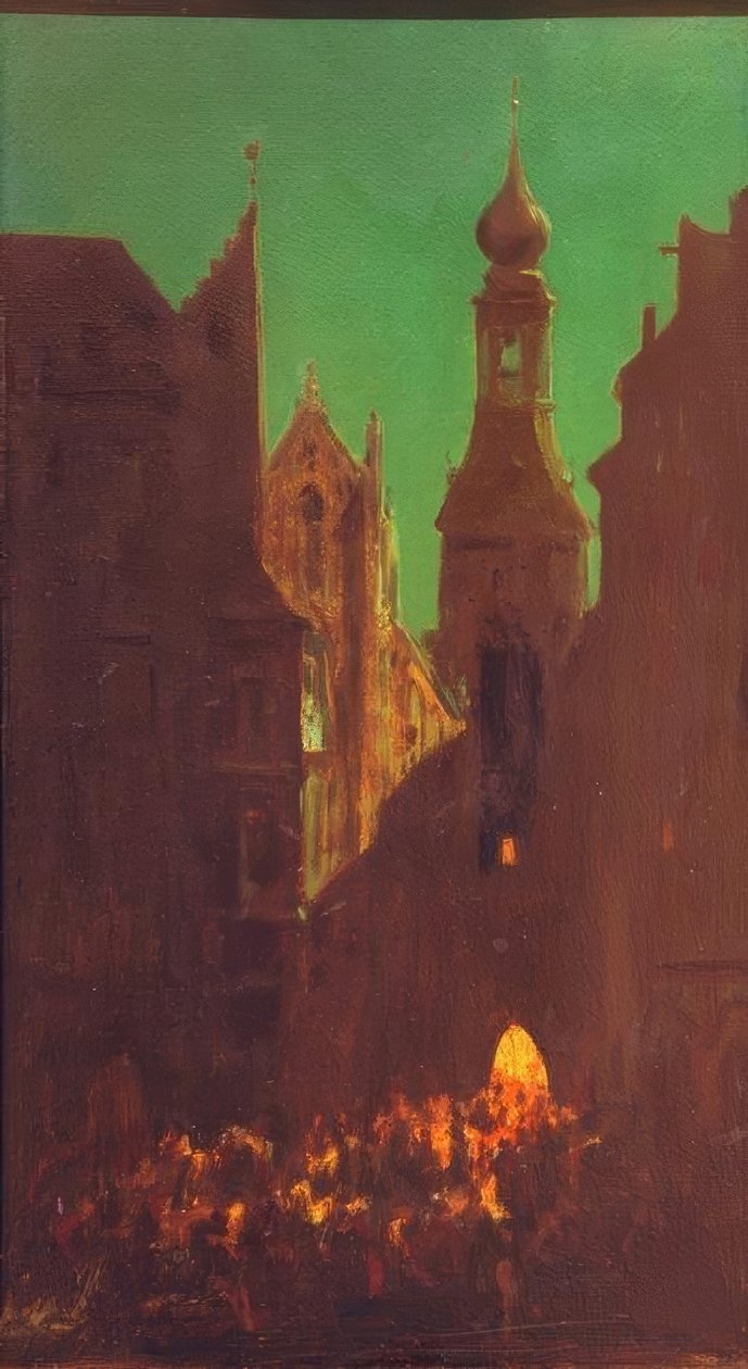 Marienplatz in München von Carl Spitzweg