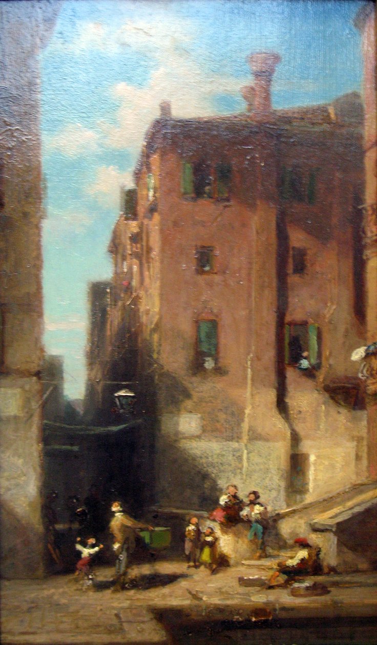 Venezianische Straße von Carl Spitzweg