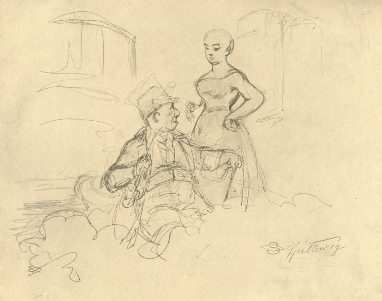Was ist gefällig, Mitte bis Ende des 19. Jahrhunderts von Carl Spitzweg