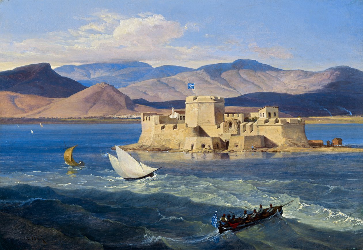 Festung Bourtzi bei Nauplia von Carl Wilhelm Freiherr von Heideck
