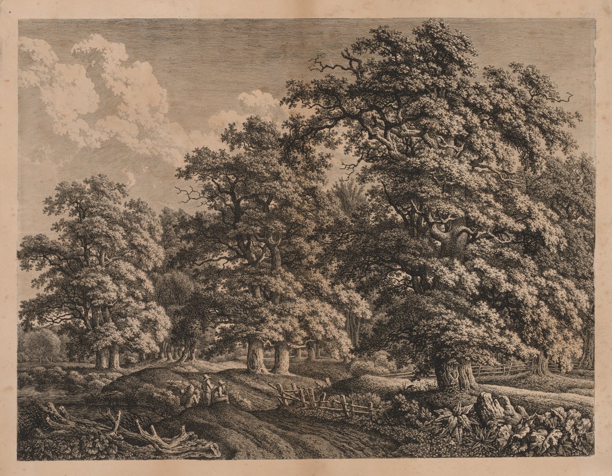 Landschaft und drei Figuren von Carl Wilhelm I Kolbe