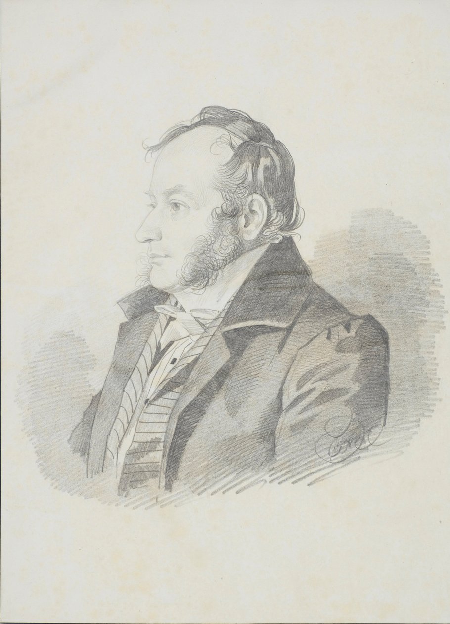 Porträt von E.E. Jungcurt, 1830er von Carl von Hampeln