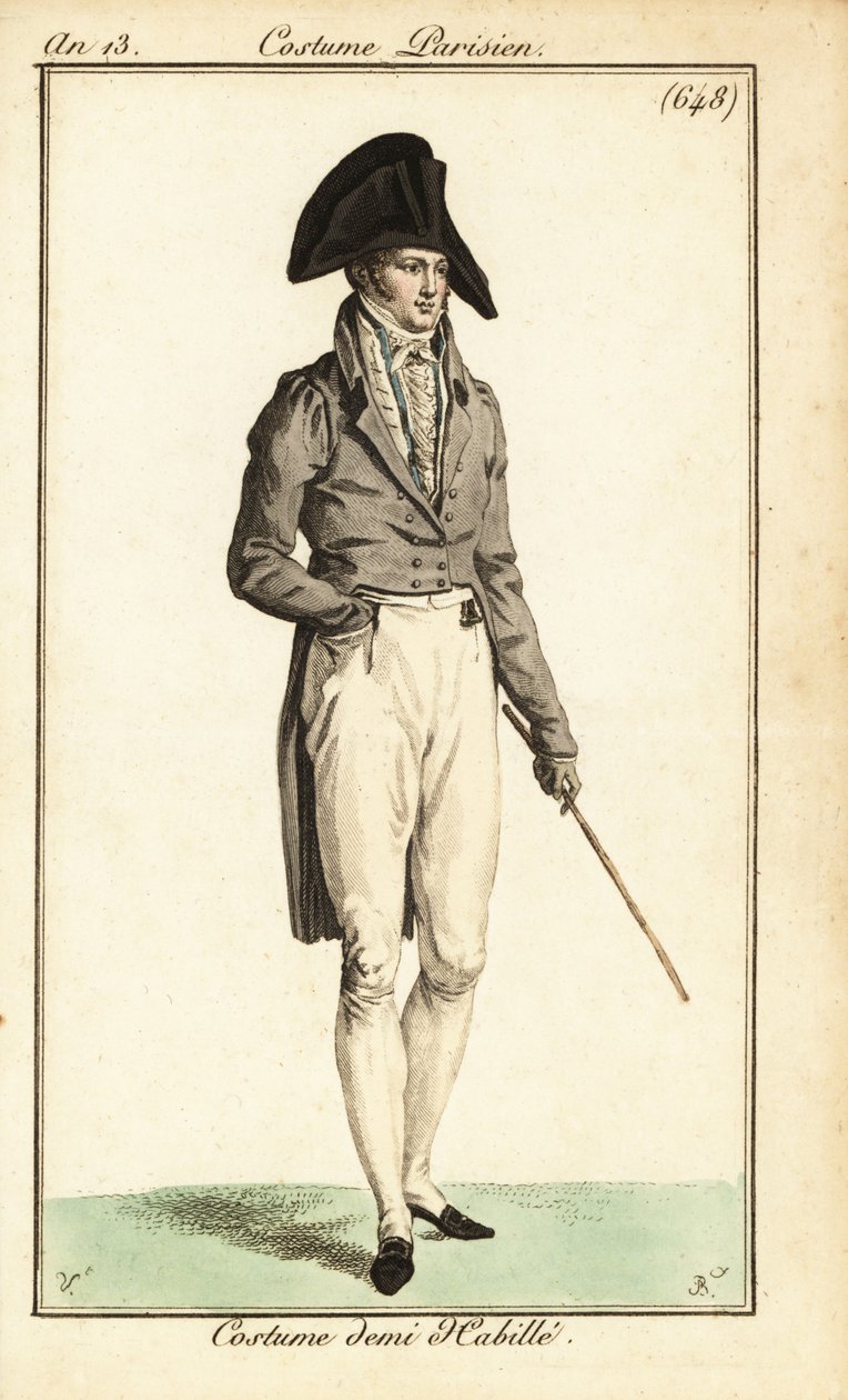 Dandy in halbformeller Kleidung, Paris von Carle (after) Vernet