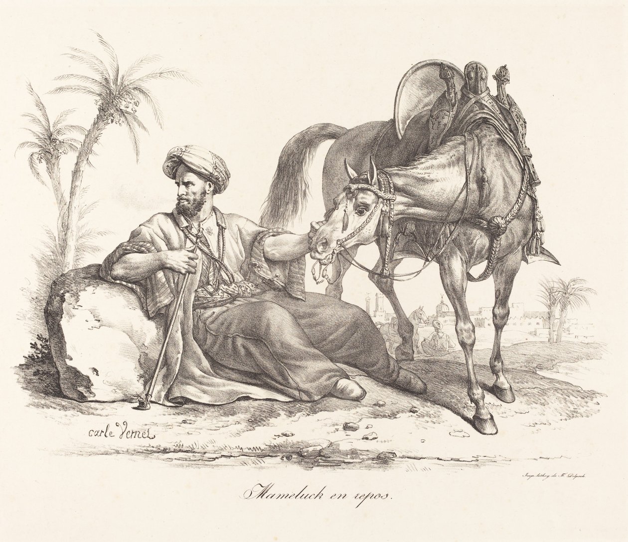 Ein Mameluck ruht von Carle Vernet