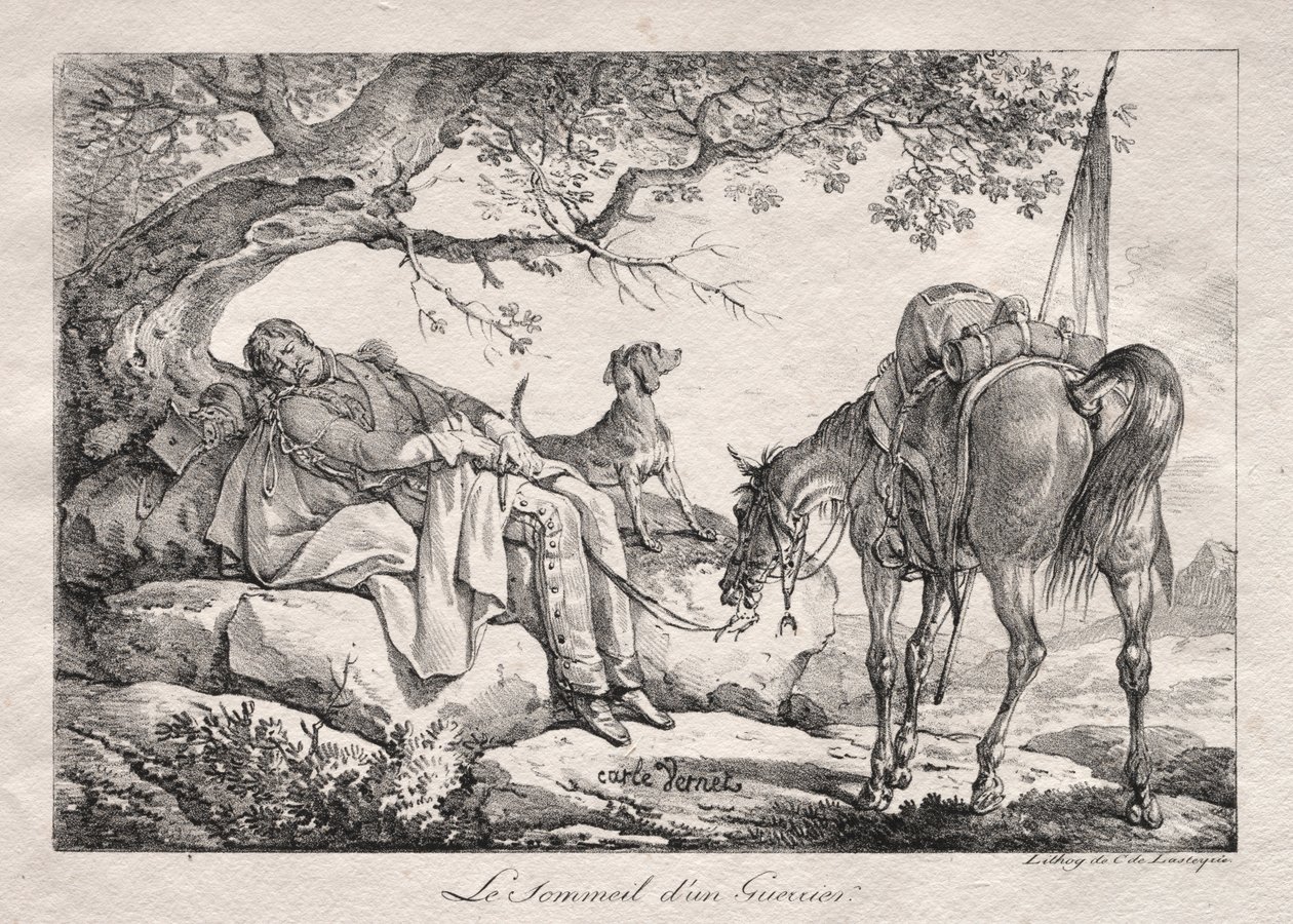 Der schlafende Soldat von Carle Vernet