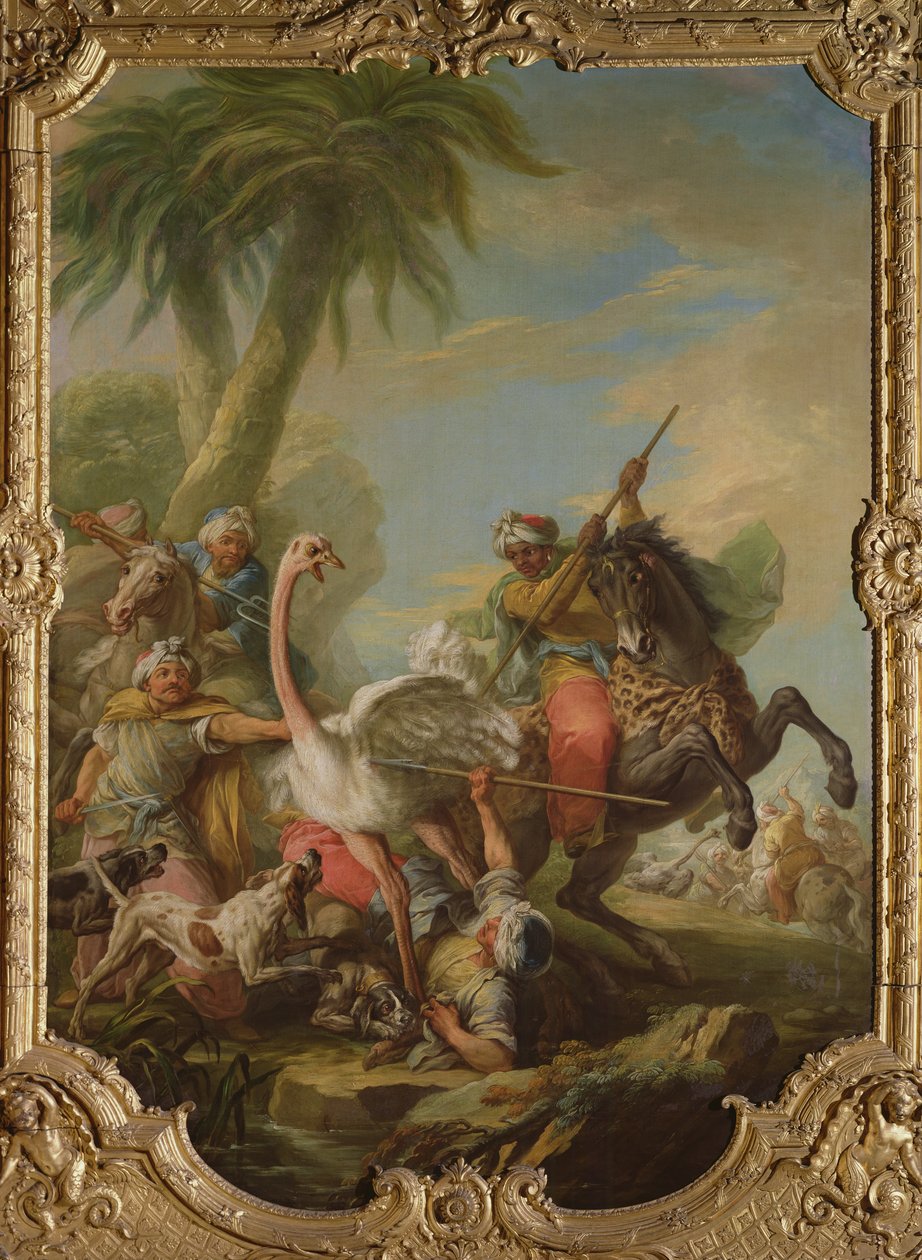 Die Straußenjagd von Carle van Loo
