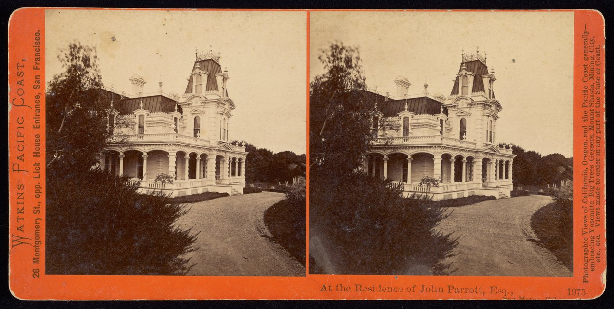 Bei der Residenz von John Parrott, Esq., San Mateo, Kalifornien von Carleton E. Watkins