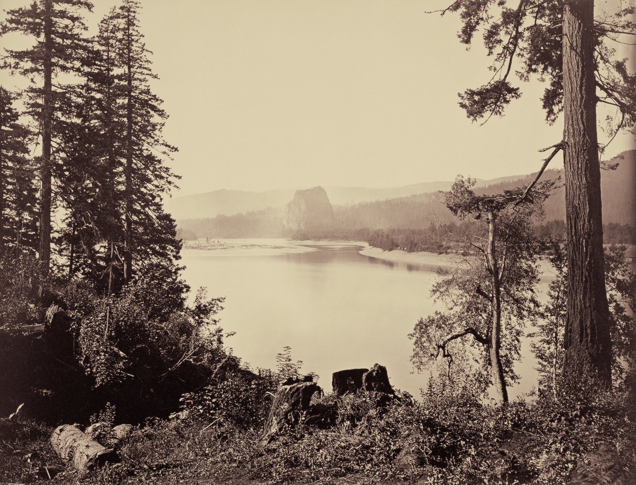 Castle Rock, Columbia River von Carleton E. Watkins