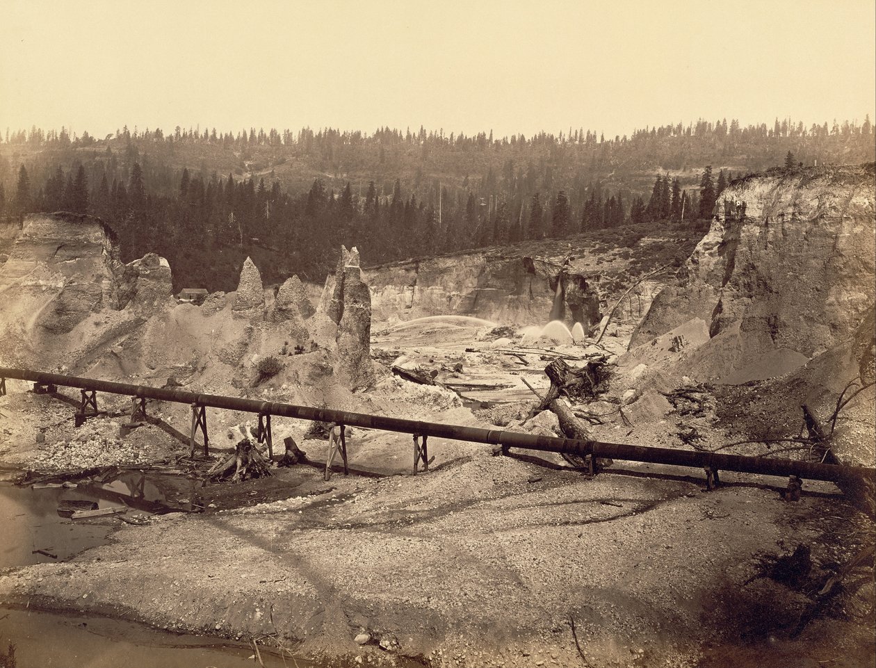 Malakoff Diggings, North Bloomfield, Kalifornien von Carleton E. Watkins