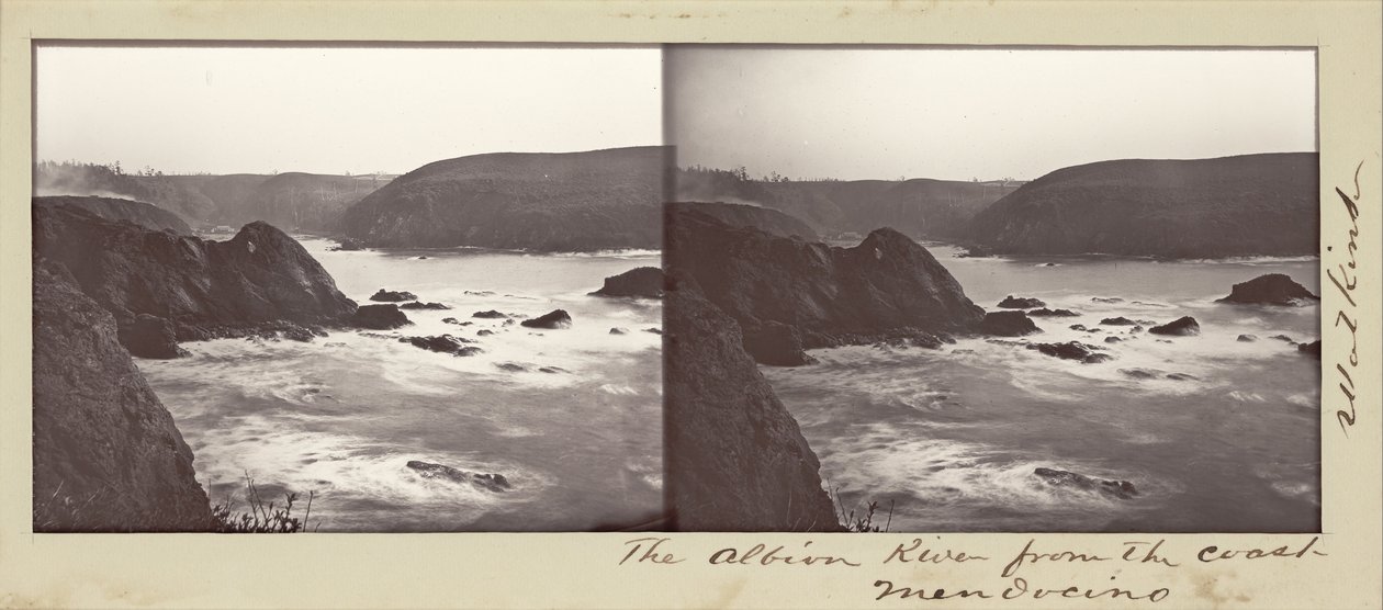 Der Albion River von der Küste, Mendocino von Carleton E. Watkins