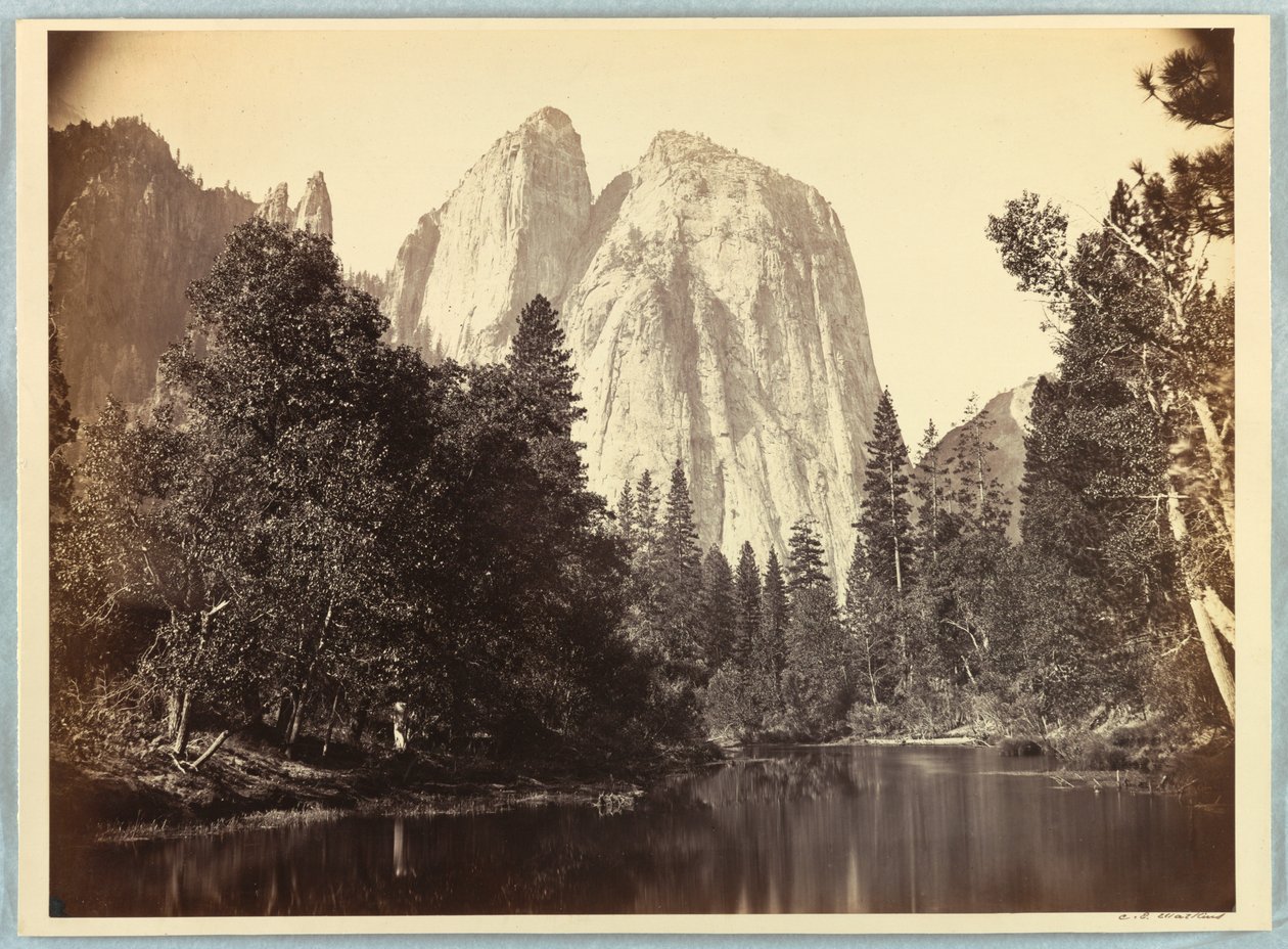 Kathedralenfelsen, Yosemite von Carleton E. Watkins