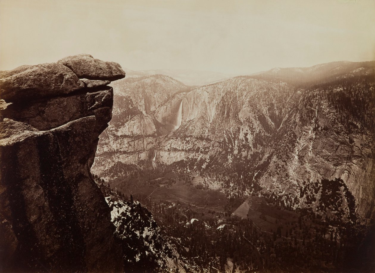 Yosemite-Fälle vom Glacier Point von Carleton E. Watkins