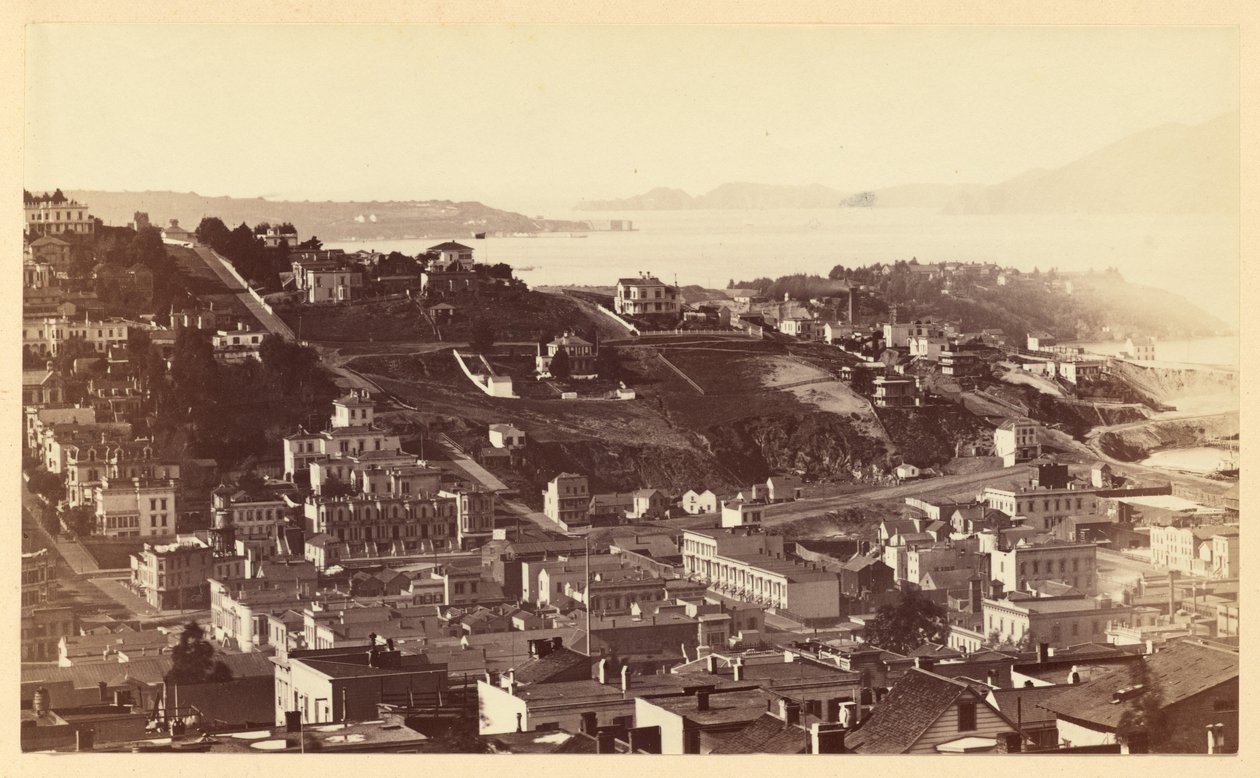 Golden Gate vom Telegraph Hill, S.F. von Carleton Watkins