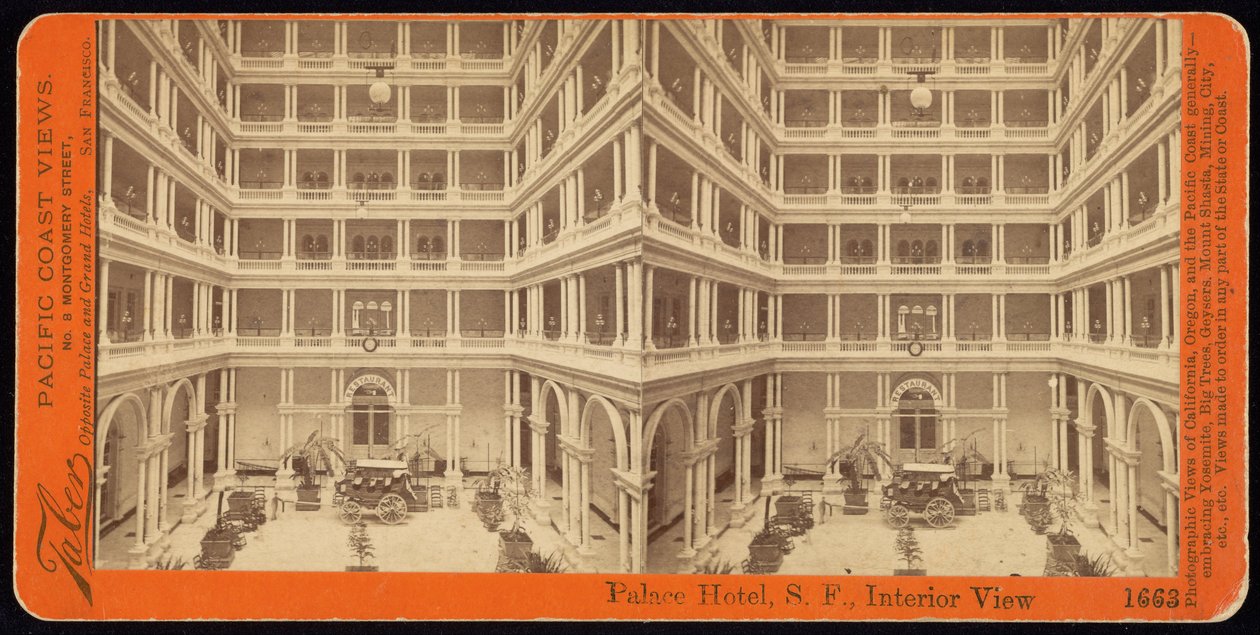 Palace Hotel, S.F., Innenansicht von Carleton Watkins