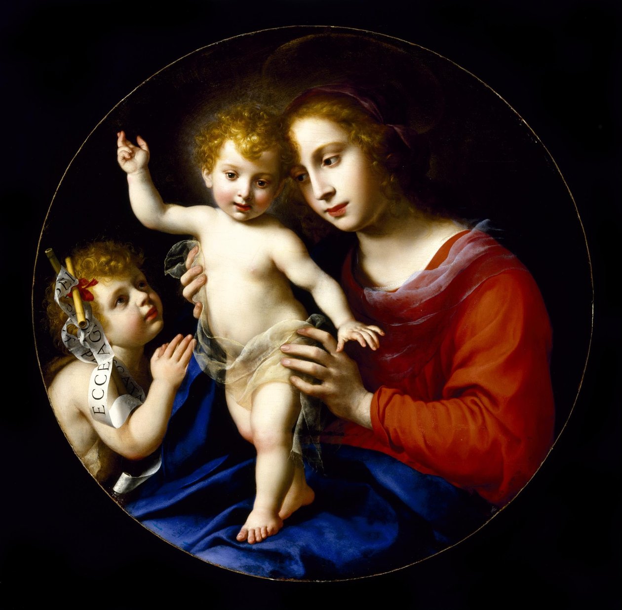 Jungfrau und Kind mit dem kleinen Johannes dem Täufer von Carlo Dolci
