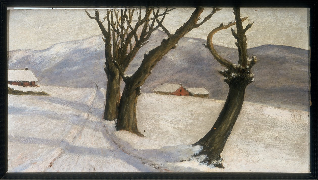 Winterlandschaft, ca. 1920 von Carlo Ferrario