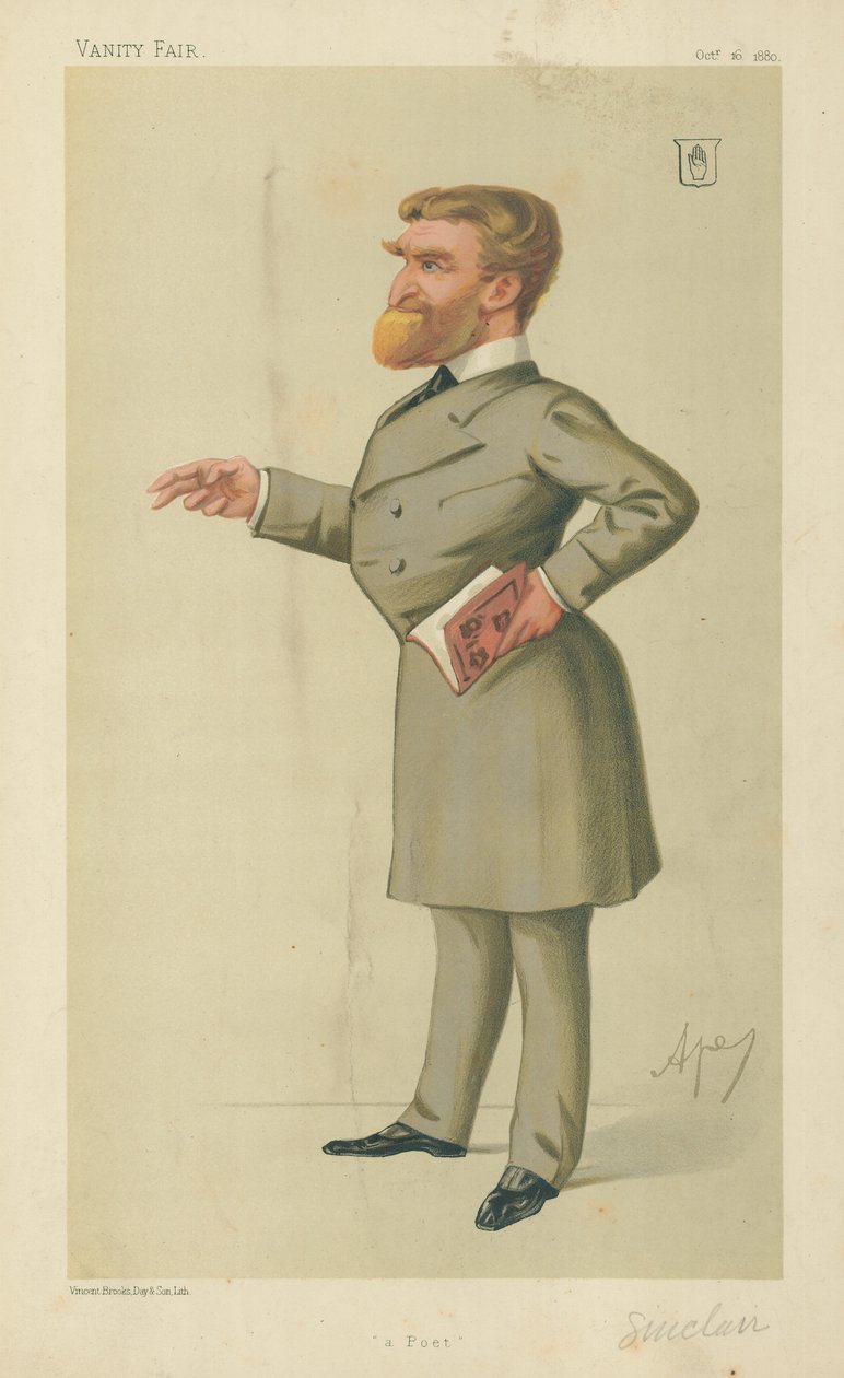 Sir John George Sinclair, Ein Dichter, 16. Oktober 1880, Vanity Fair Karikatur von Carlo Pellegrini