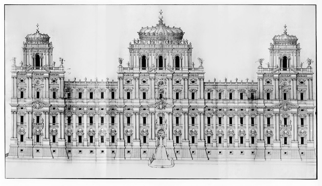 Projekt für die Ostfassade des Louvre, aus 