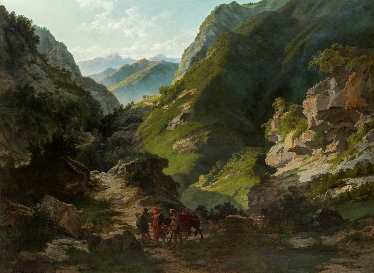 Reisende in den Bergen von Carlo Ademollo