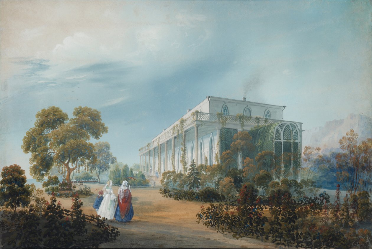 Naryshkins Anwesen in Miskhor, 1842 von Carlo Bossoli