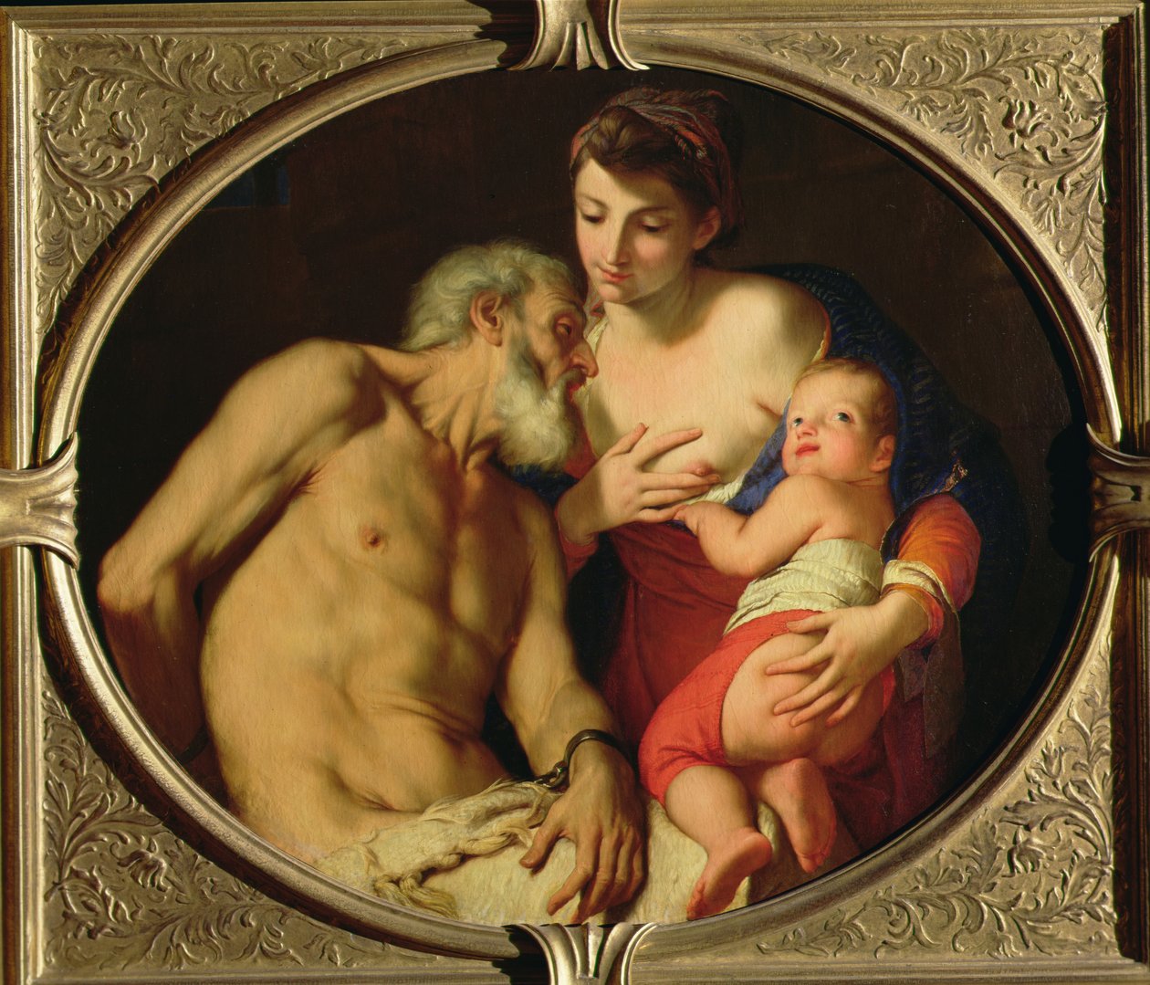 Römische Nächstenliebe (Cimon und Pero), ca. 1690-1700 von Carlo Cignani