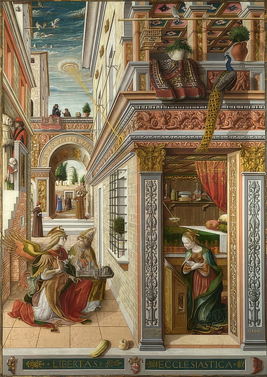 Die Verkündigung mit dem heiligen Emidius von Carlo Crivelli