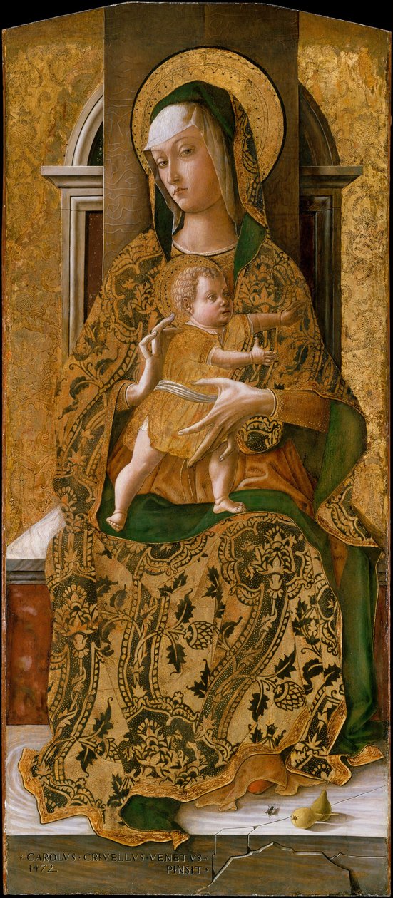 Madonna und Kind auf dem Thron von Carlo Crivelli