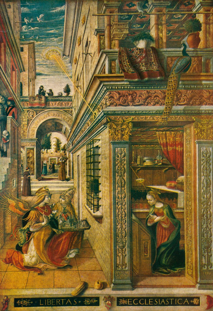 Die Verkündigung mit dem Heiligen Emidius von Carlo Crivelli