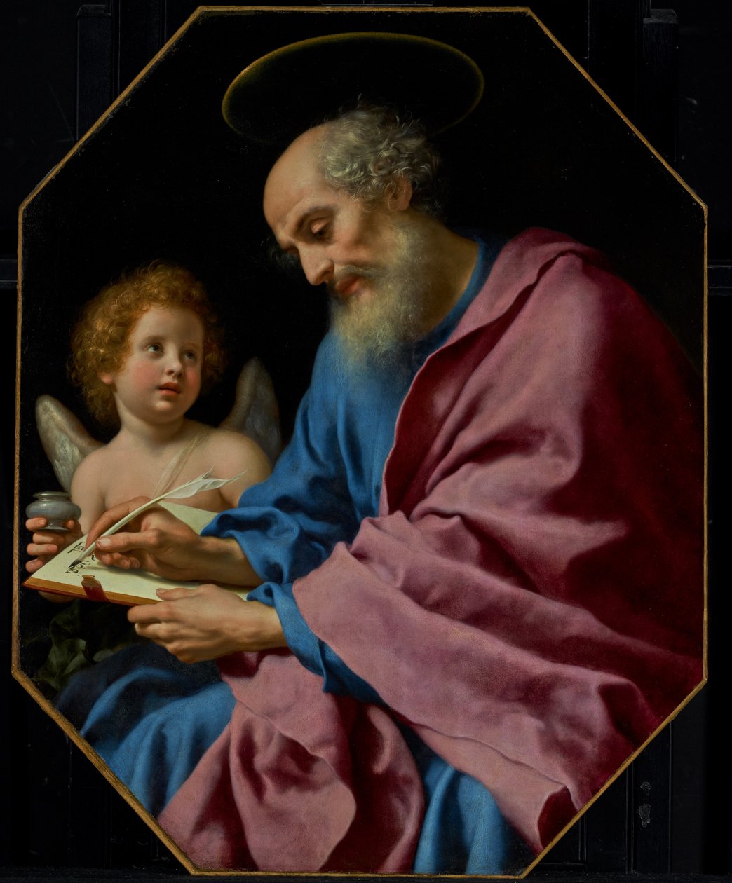 Der heilige Matthäus schreibt sein Evangelium von Carlo Dolci