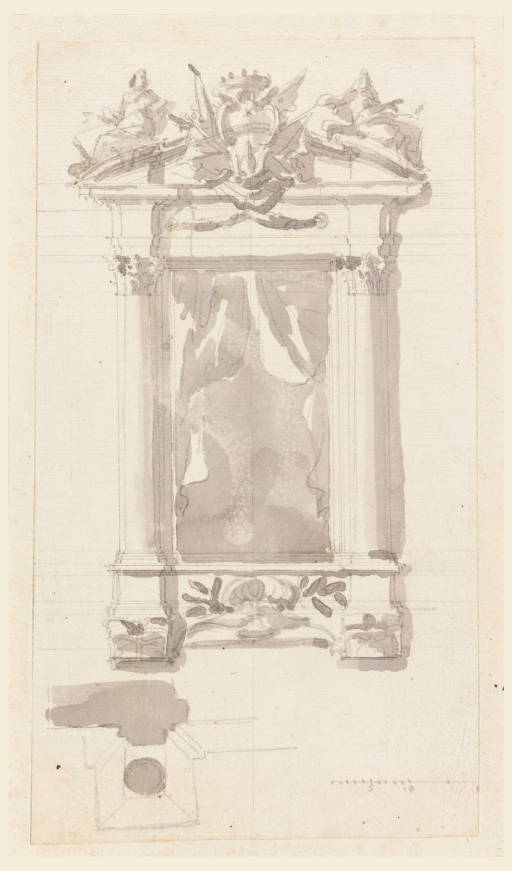 Entwurf für ein Fenstergehäuse von Carlo Marchionni