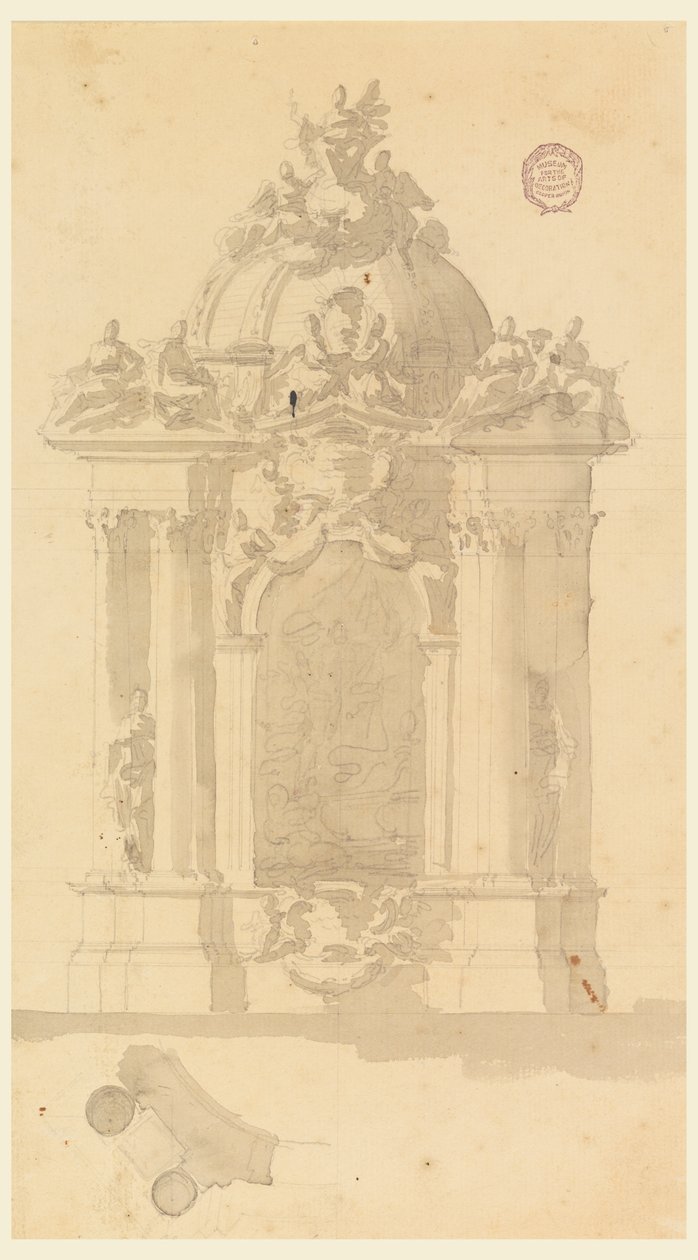 Entwurf für einen Altar von Carlo Marchionni