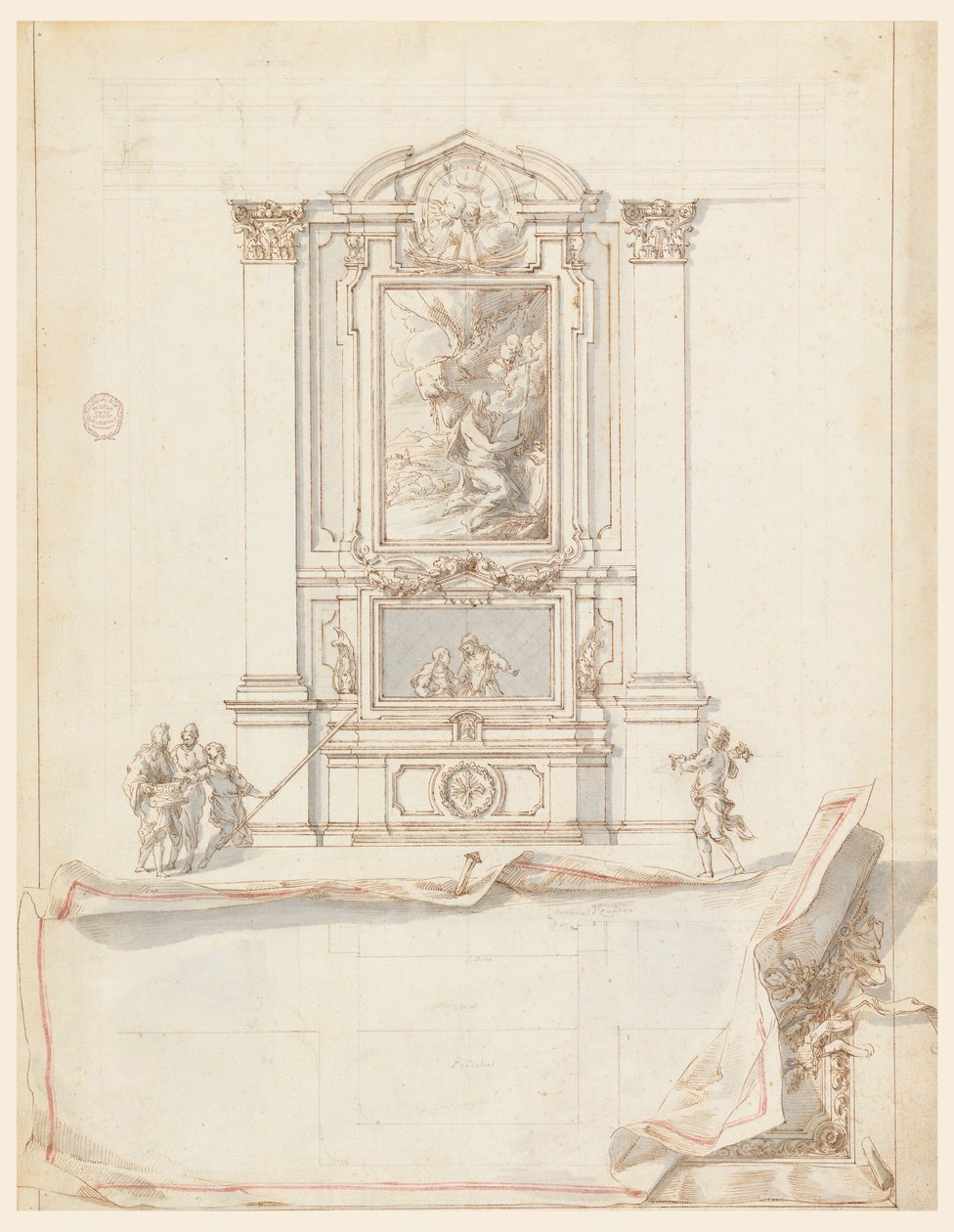 Entwurf für einen Altar von Carlo Marchionni