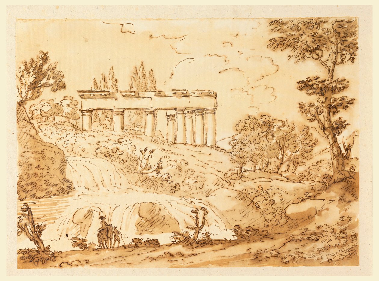 Landschaft mit Tempelruinen, 1770–1786 von Carlo Marchionni