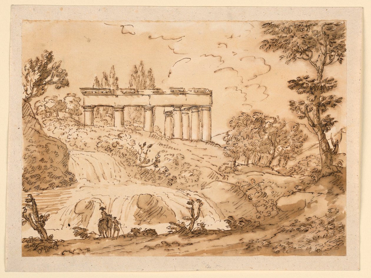 Landschaft mit Tempelruinen, 1770–1786 von Carlo Marchionni