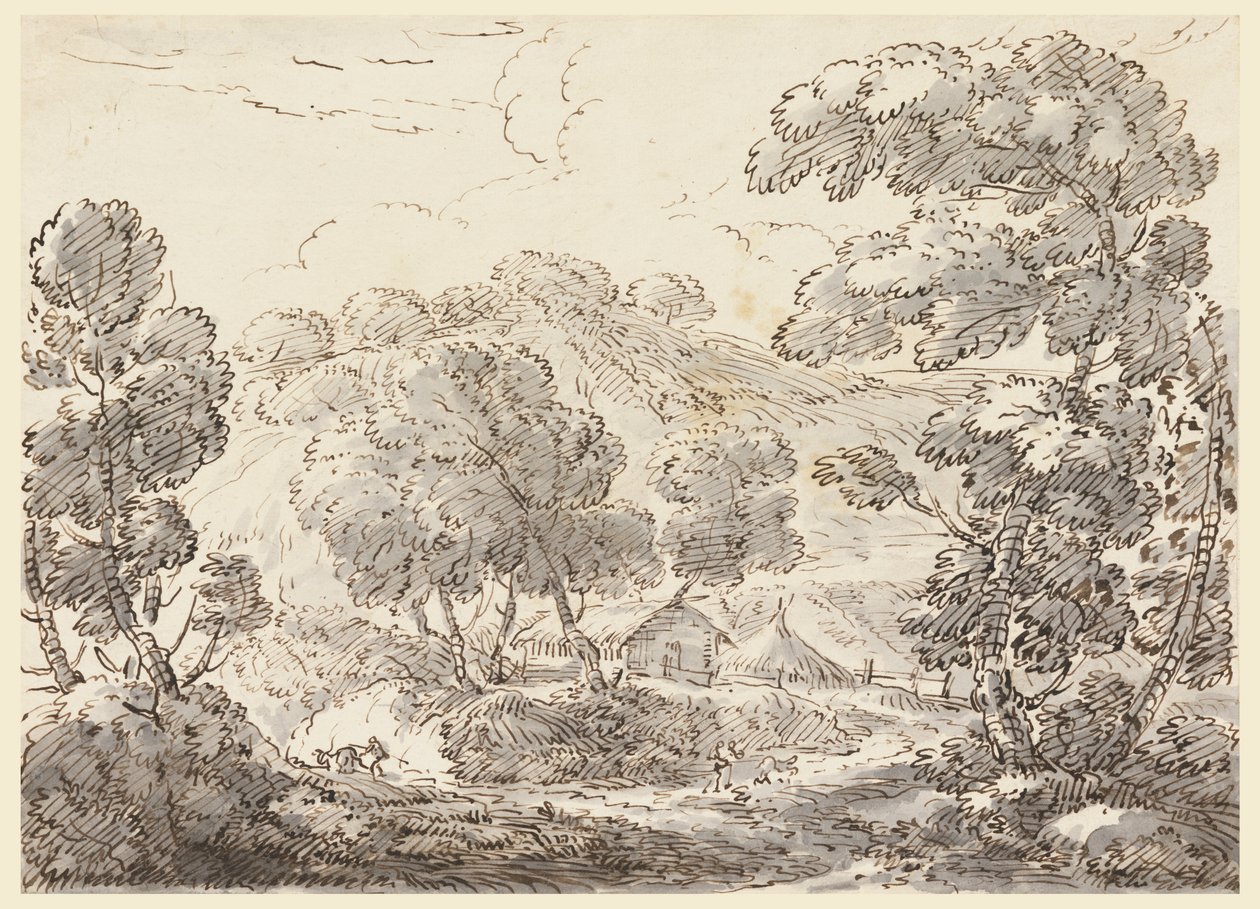 Haus in einer bewaldeten Landschaft von Carlo Marchionni