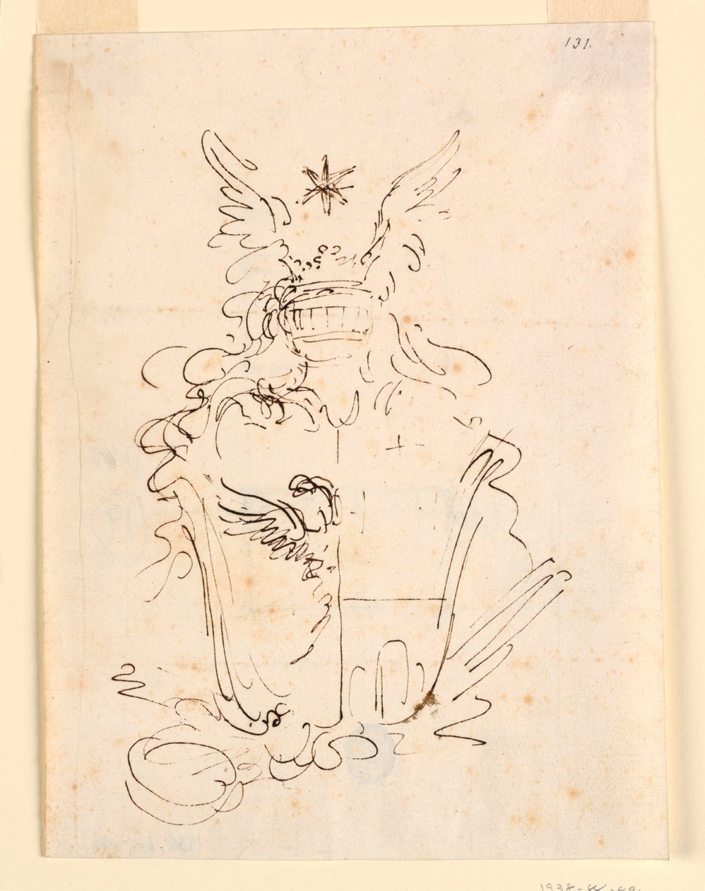 Skizze für ein Wappen von Carlo Marchionni