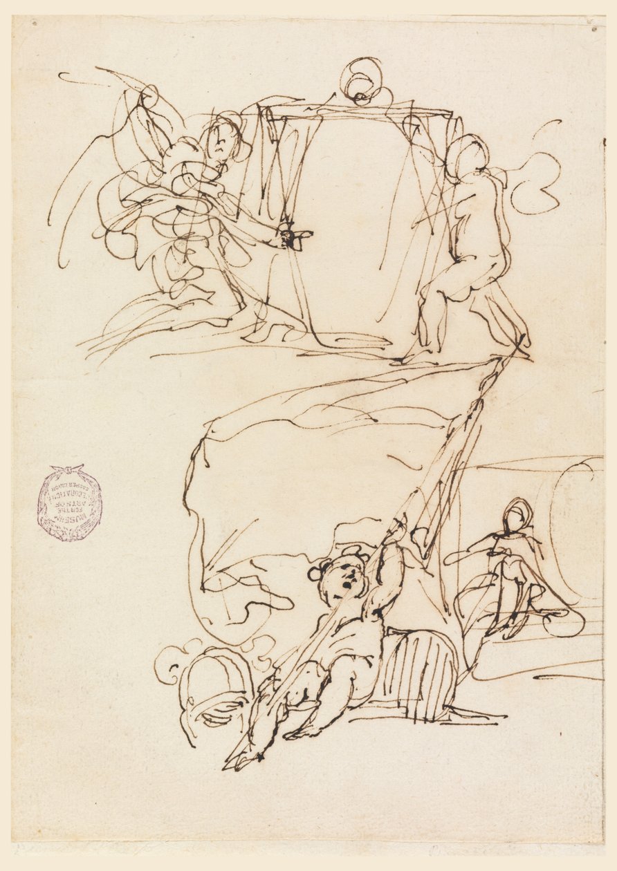 Drei Skizzen von Carlo Marchionni