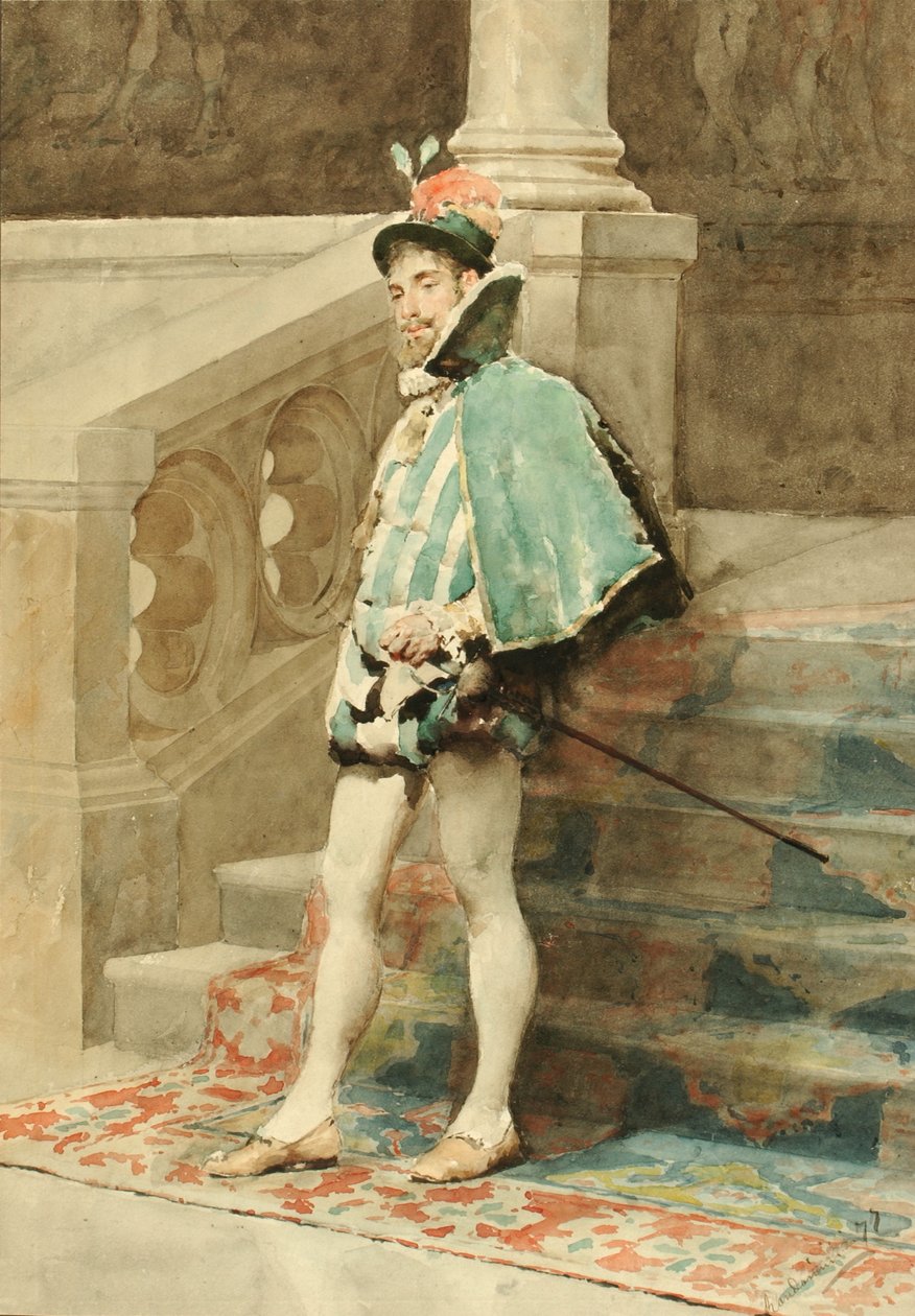 Studie eines Höflings, 1877 von Carlo Randanini