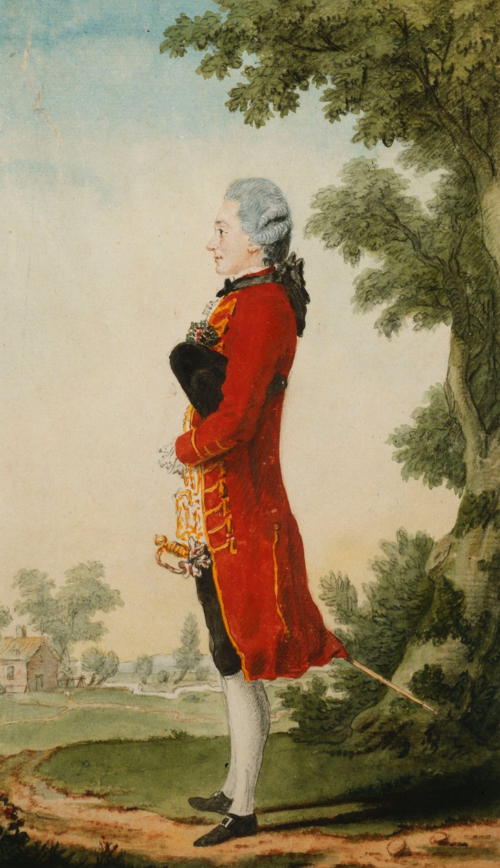 Der Baron de Talleyrand in einer Landschaft von Carmontelle