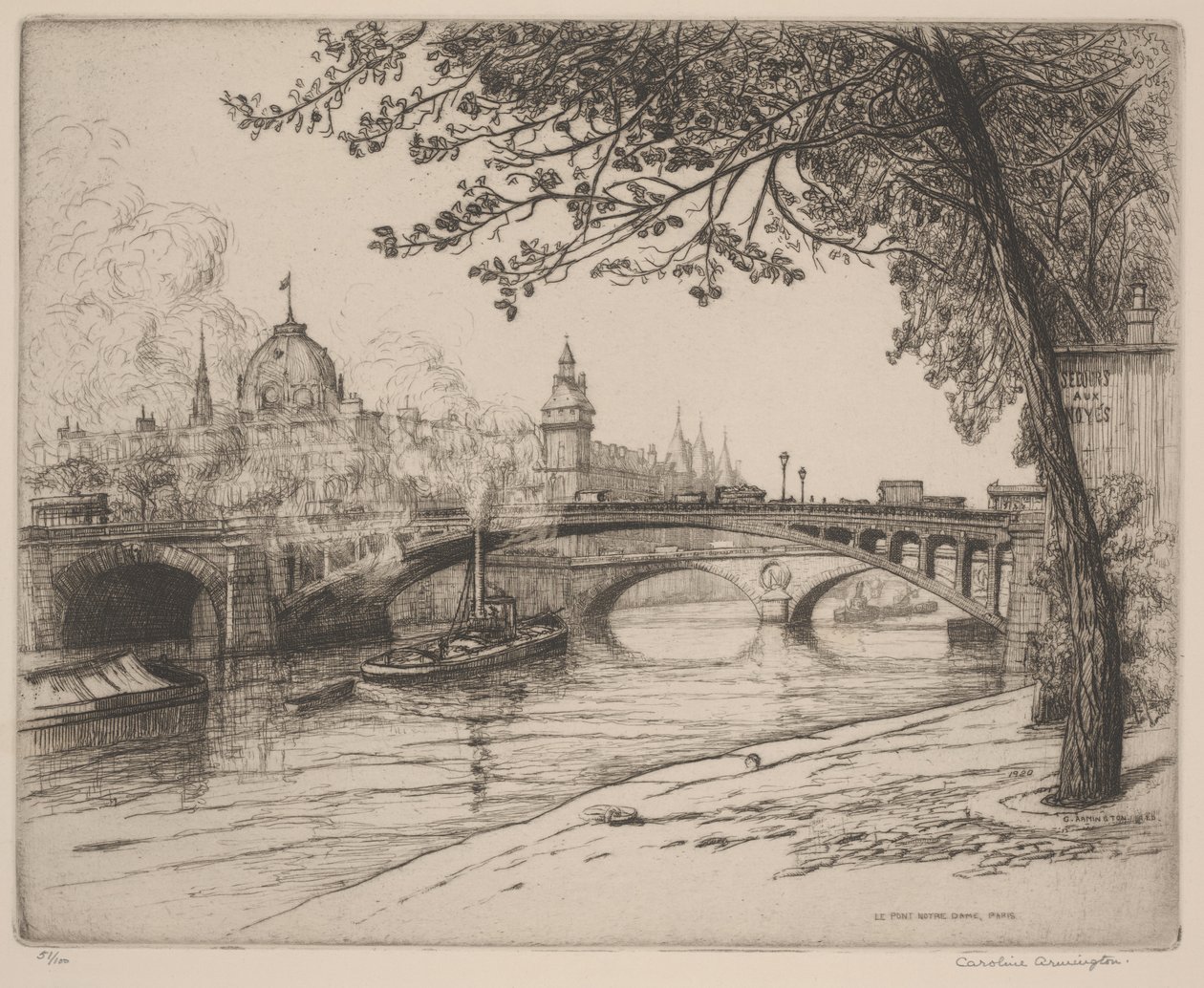 Le Pont Notre Dame, Paris von Caroline Armington