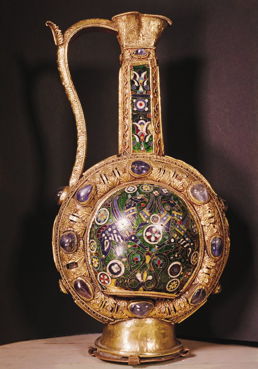 Karl des Großen Wasserkrug (Gold & Cloisonné-Email) von Carolingian School
