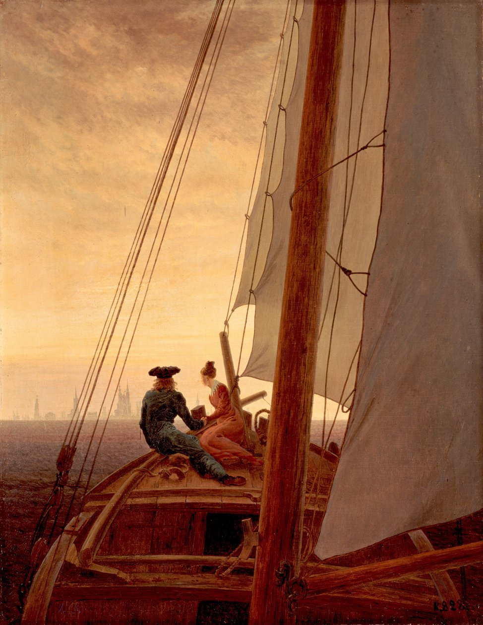 Auf dem Segler von Caspar David Friedrich