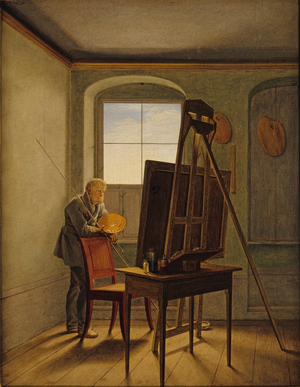 Caspar David Friedrich in seinem Atelier von Caspar David Friedrich