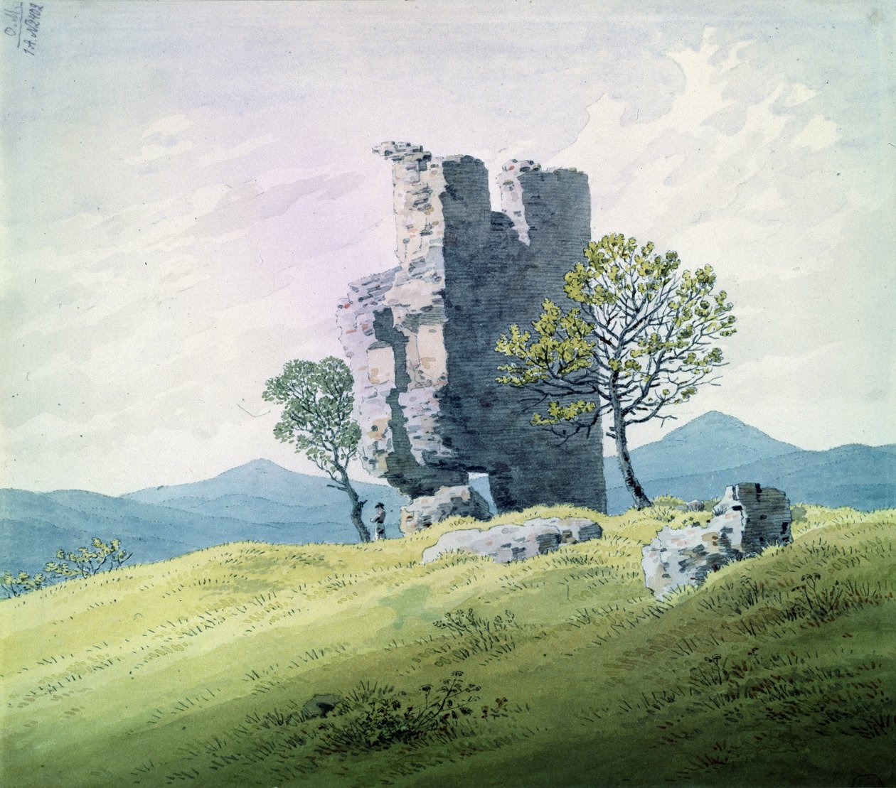 Das Schloss in Teplitz von Caspar David Friedrich
