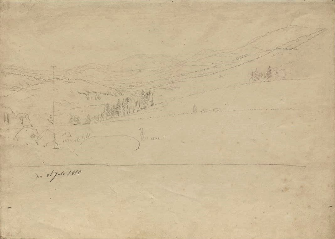 Blick vom Riesengebirge von Caspar David Friedrich