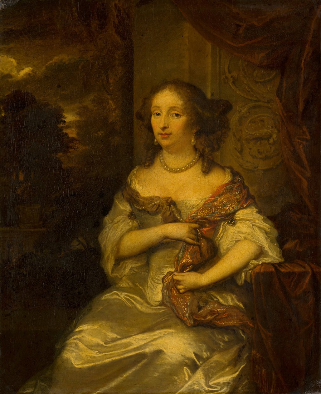 Porträt von Elisabeth Bebber von Caspar Netscher