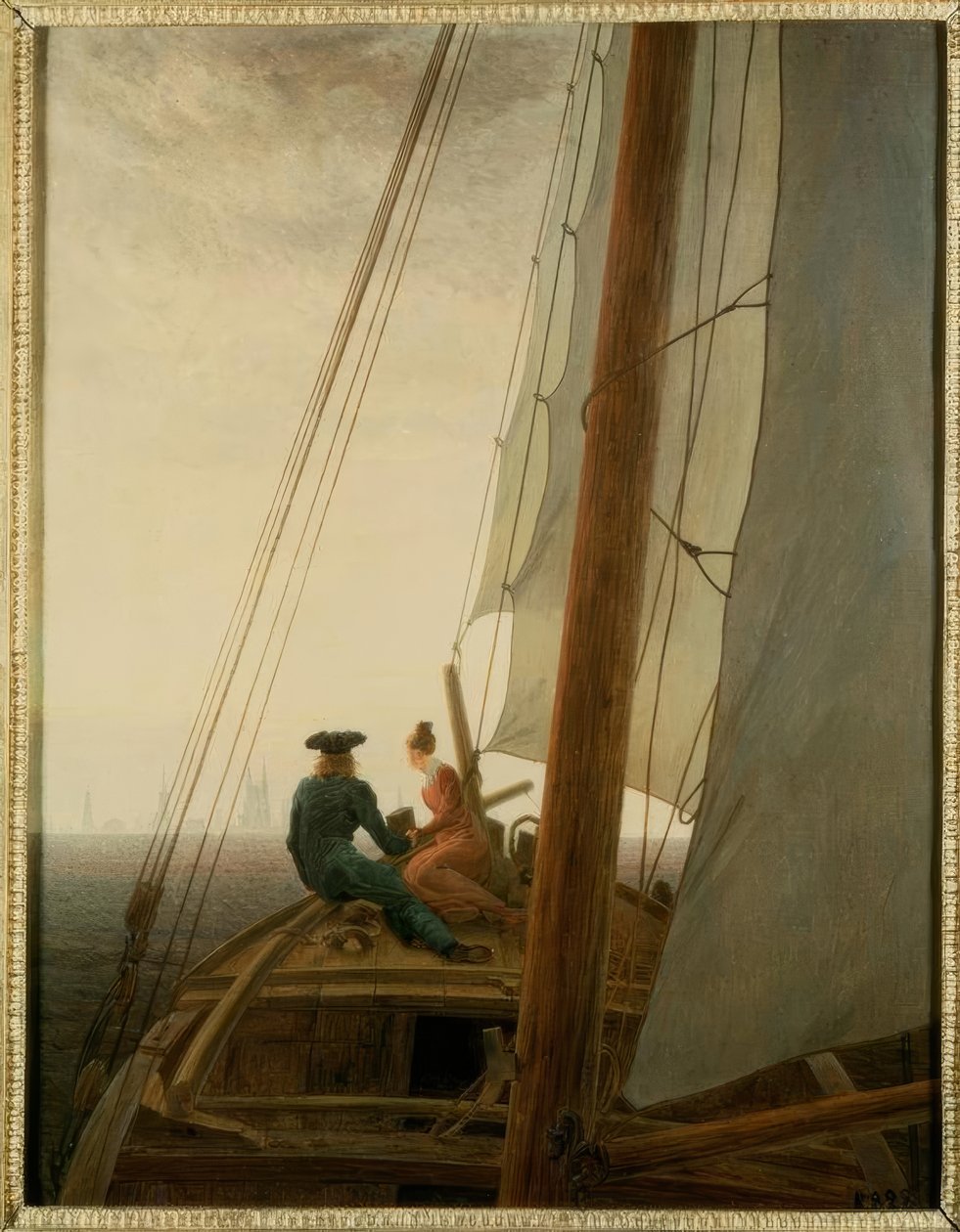 Auf dem Segler von Caspar David Friedrich