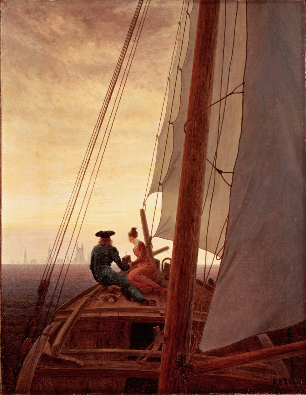 Auf dem Segelschiff von Caspar David Friedrich