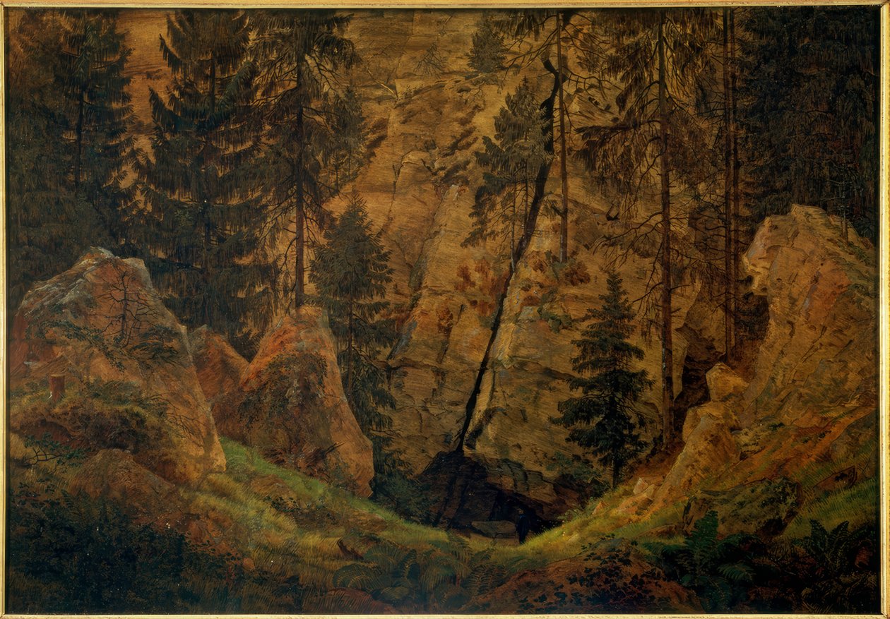 Felsental (Das Grab des Arminius) von Caspar David Friedrich